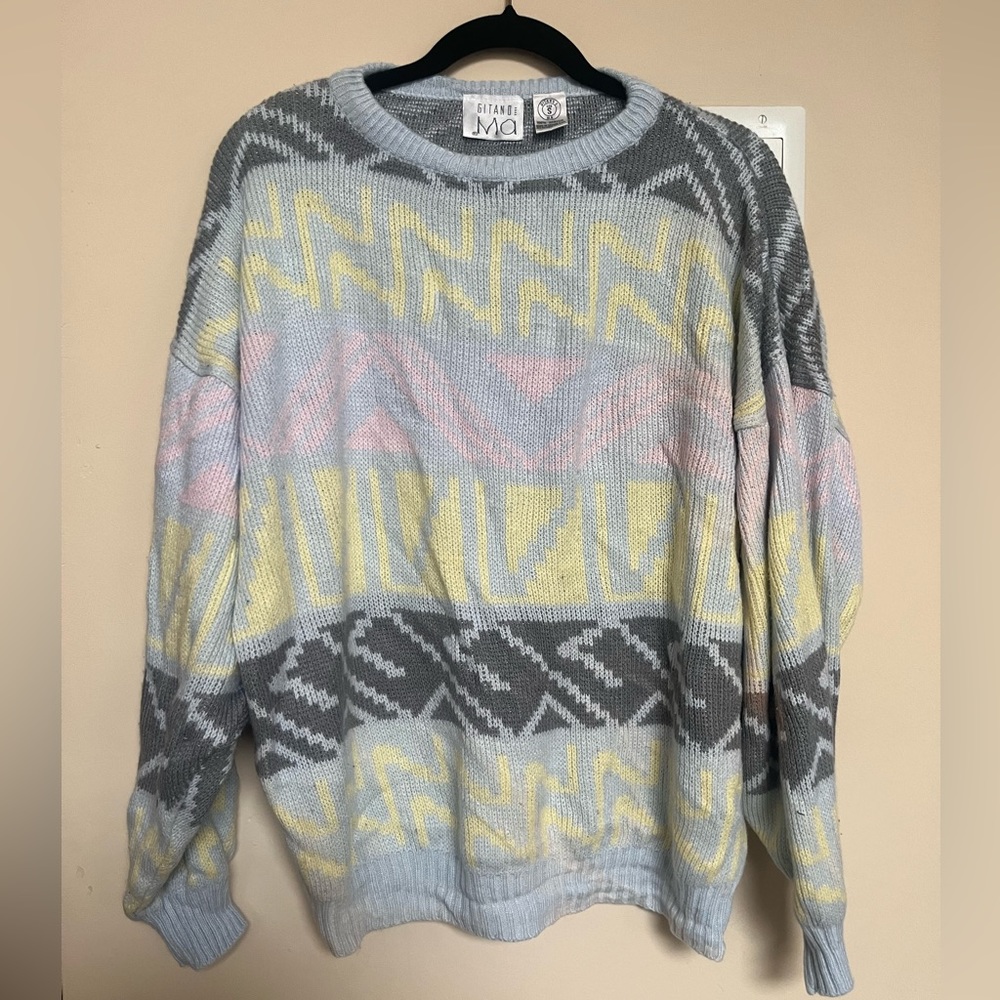Vintage Gitano Ma Pastel Acrylic Sweater #72